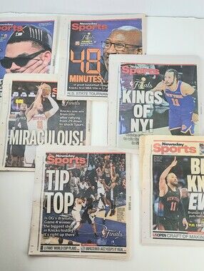 New York Knicks NBA Finals Newsday Back Sports Collectible Covers -Set of 9